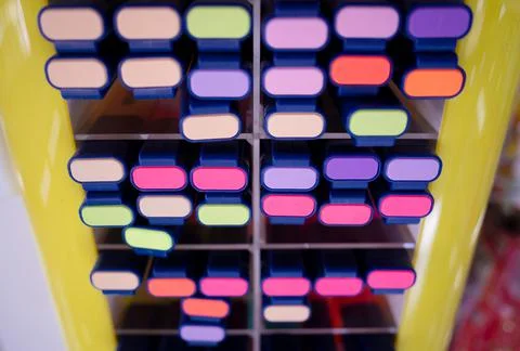 Background of lots assorted colorful marker pen set Stock Photos