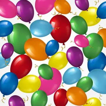 Background with lots of helium balloons. Stock Illustration
