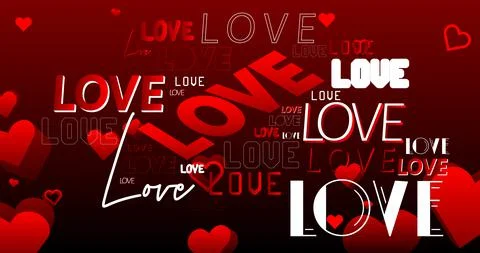 Background with Love Text, words. Design for romantic phrases. Valentines day Stock Illustration