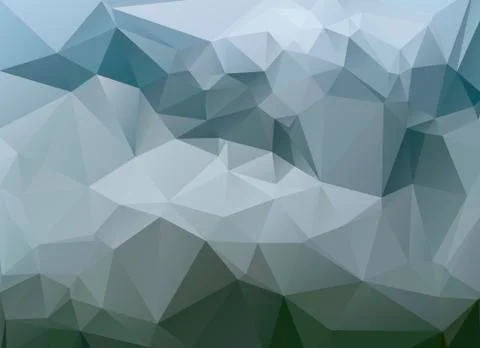 Background low poly trees and cloudy sky Stock Illustration