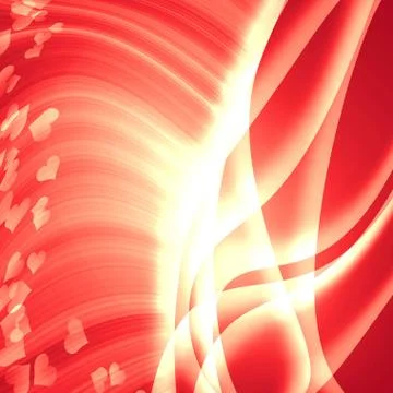 Background of luminous lines with rays of light in the form of heart Stock Photos