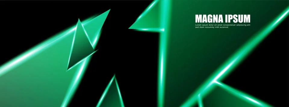 Background of a luminous triangle shape vector design banner. suitable for yo Stock Illustration