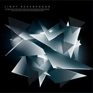 Background of a luminous triangle shape vector design. suitable for your desi Illustrazione stock