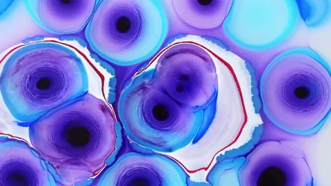 Background made with alcohol ink. Blooming magical Violet flowers. Ink in liquid Stock Footage 167414987
