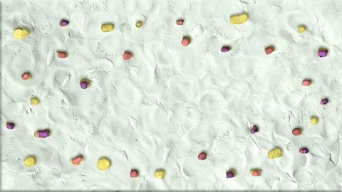 Background Made of Clay in Stop Motion Stock Footage 94102885