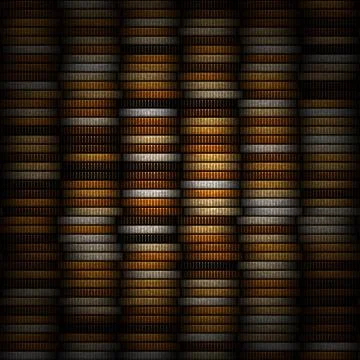 Background made of coin stacks in different colors Stock Illustration