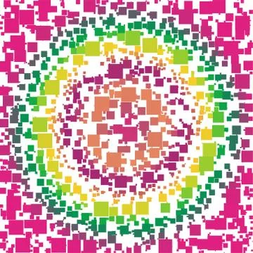 Background Made of a Concentric Gradient and Squares Illustrazione stock