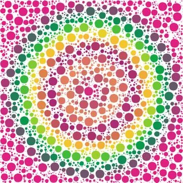 Background Made of a Concentric Gradient and Round Shapes Иллюстрация