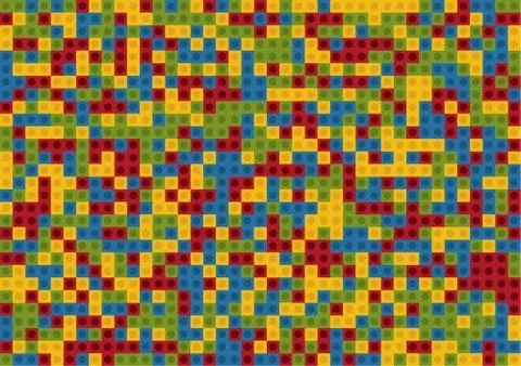 Background made of construction block toys bricks, muted colors Stock Illustration