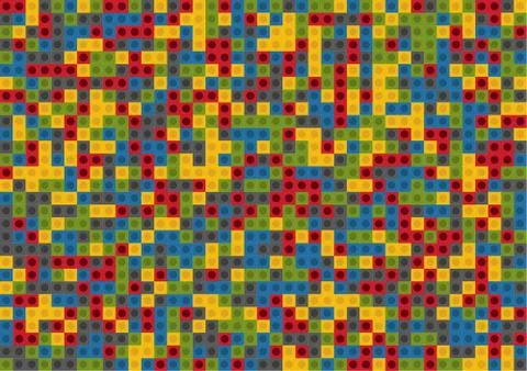 Background made of construction block toys bricks, muted solid colors イラスト素材