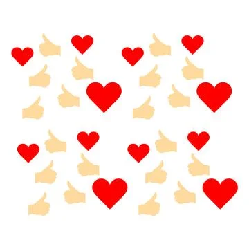 Background made of hearts Stock Illustration