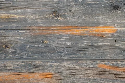 Background made from old boards exposed to environment, with traces of old paint Stock Photos