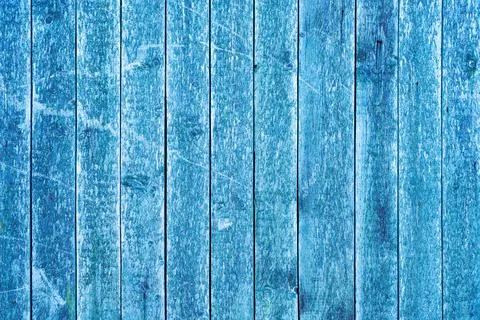 Background made of old planks painted blue 库存照片