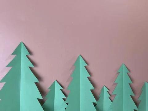 Background is made of a paper Christmas tree Stock Photos