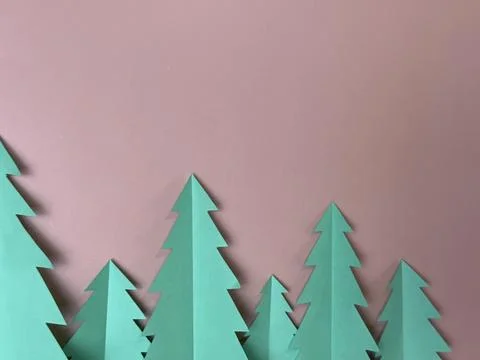 Background is made of a paper Christmas tree Stock Photos