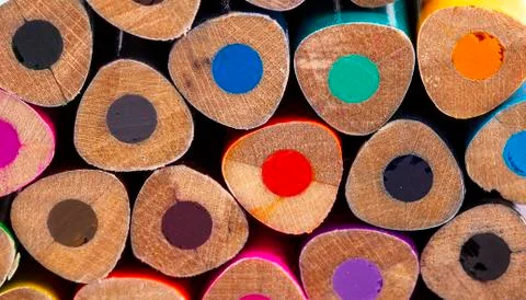 Background made by the pencils butt ends Stock Photos