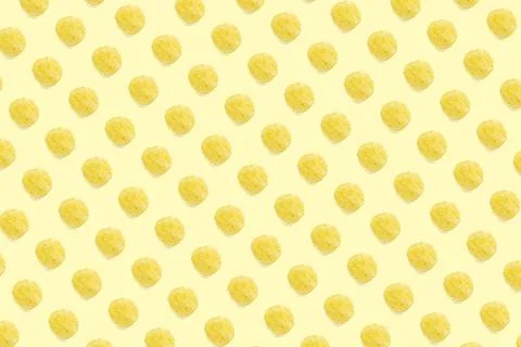 Background made from Potato chips on light yellow background flat lay. potato Stock Photos