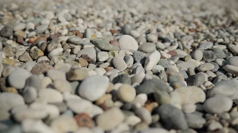 The background is made of small pebbles from the sea beach. The background is Stock Footage 225685948
