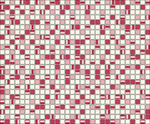 The background is made of small squares like a tile or mosaic Stock Illustration