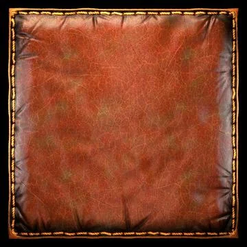 Background made of squared leather. 3D Stock Illustration