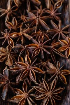 Background made of star anise Foto stock