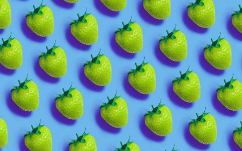 Background made from strawberry on the light violet background Stock Photos