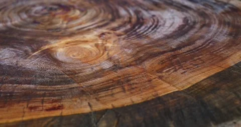 Background made of wood slab texture. An object of decorative art. Rotating Stock Footage 275189403