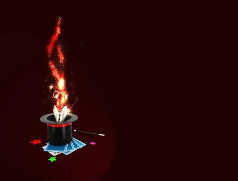 Background Magic Hat With Shine. 3d Illustration Stock Illustration