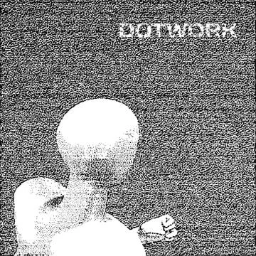 Background with a man running forward style dotwork Stock Illustration