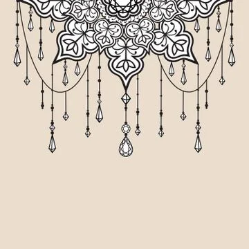 Background with mandala Illustrazione stock