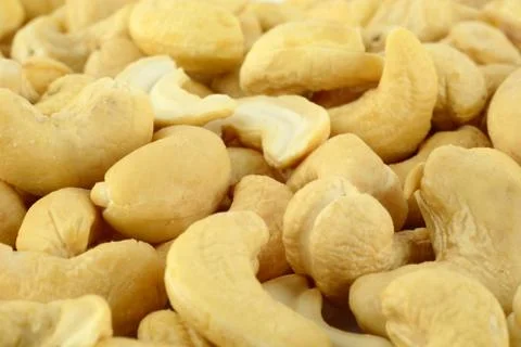 Background of many cashew nuts Stock Photos