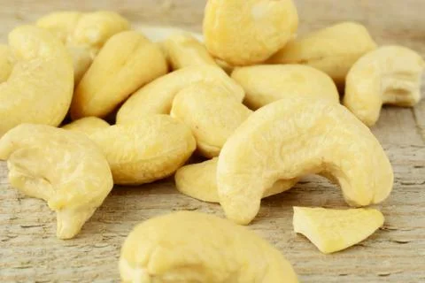 Background of many cashew nuts Stock Photos