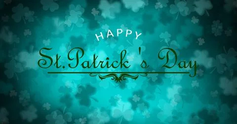 Background of many clover shamrocks. St.Patrick 's Day Stock Illustration