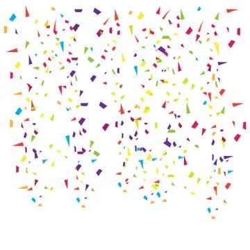 Background with many falling tiny confetti. Falling shiny golden confetti bac Stock Illustration