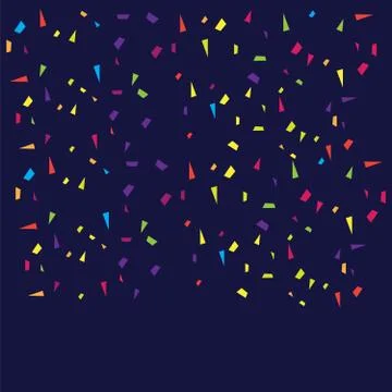 Background with many falling tiny confetti. Falling shiny golden confetti bac Stock Illustration