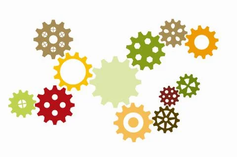 Background many gear 스톡 일러스트