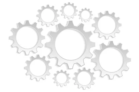 Background many gears grays 스톡 일러스트