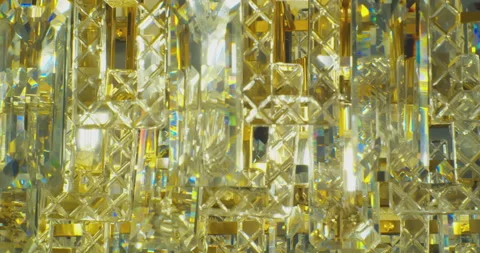 Background of many glass elements that shine by reflecting light Video stock 211830742