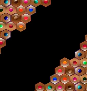 Background many pencils Stock Illustration