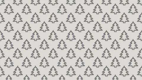 Background of many silver christmas trees on beige Stock Illustration