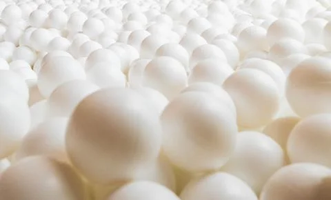 Background from many white balls. Stock Photos