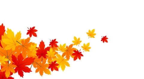 Background with maple autumn leaves Stock Illustration