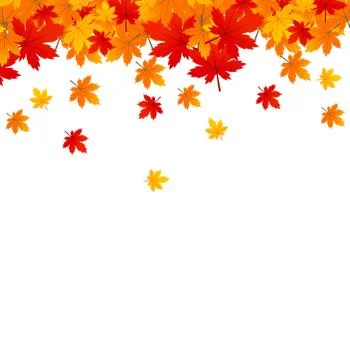 Background with maple autumn leaves Stock Illustration