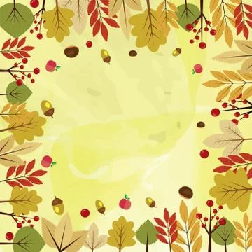 Background with maple autumn leaves Stock Illustration
