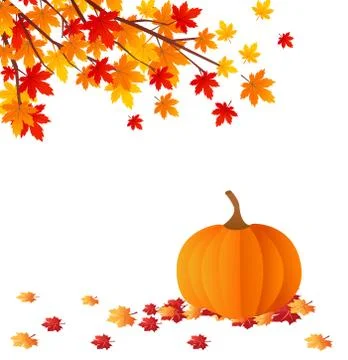 Background with maple autumn leaves Stock Illustration