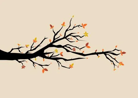 Background with maple autumn leaves Stock Illustration