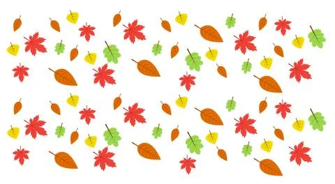Background with maple autumn leaves Stock Illustration