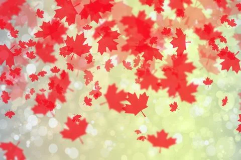 Background with Maple Leafs Stock Illustration