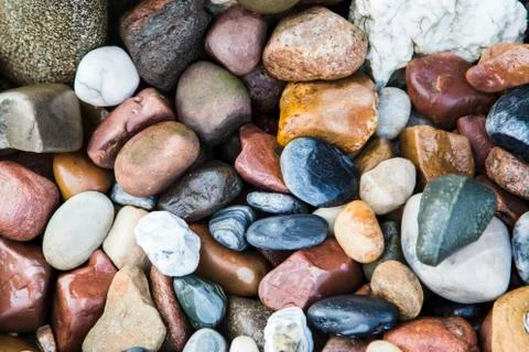 Background of marine pebbles Stock Photos