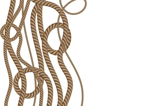 Background with marine rope. Illustrazione stock